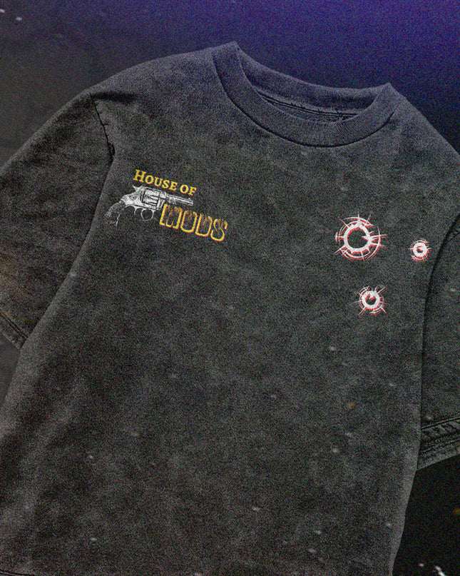 ACID WASH STREETWEAR T-SHIRT - PUMPED UP KICKS