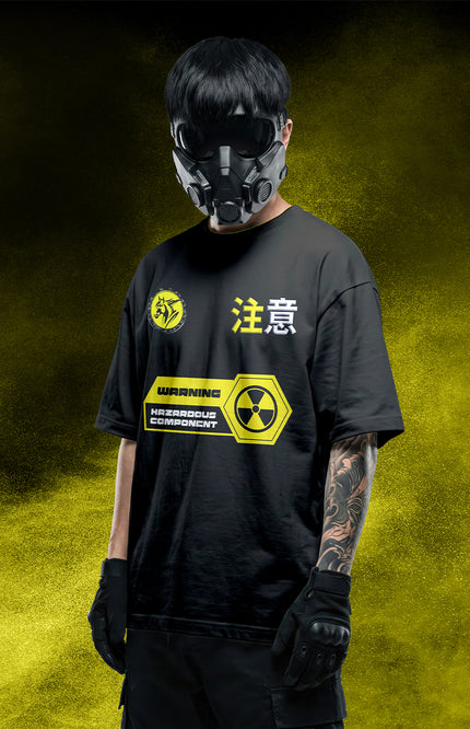 GRAPHIC PRINT STREETWEAR T-SHIRT - BIOHAZARD BLACK