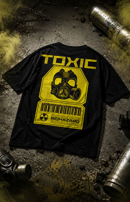 GRAPHIC PRINT STREETWEAR T-SHIRT - BIOHAZARD BLACK