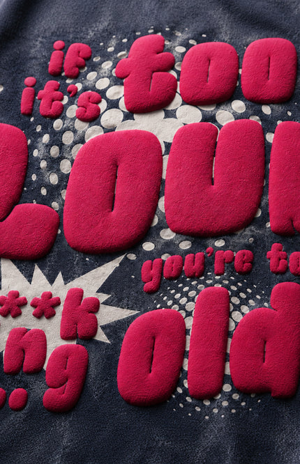 ACID WASH STREETWEAR T-SHIRT - TOO LOUD