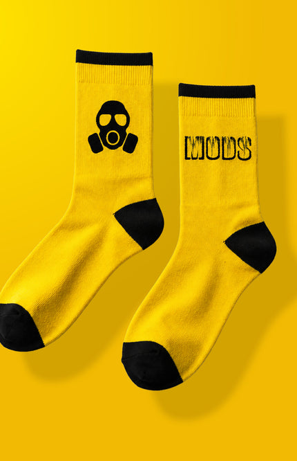 Yellow Biohazard Themed Socks