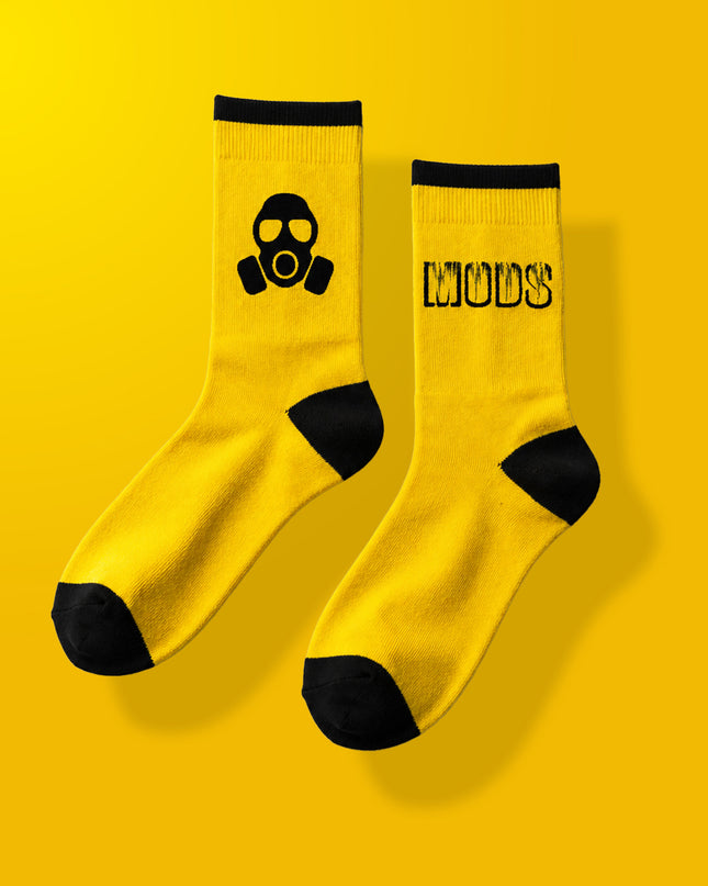 Yellow Biohazard Themed Socks