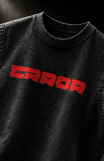 ACID WASH SLEEVELESS STREETWEAR T-SHIRT - ERROR