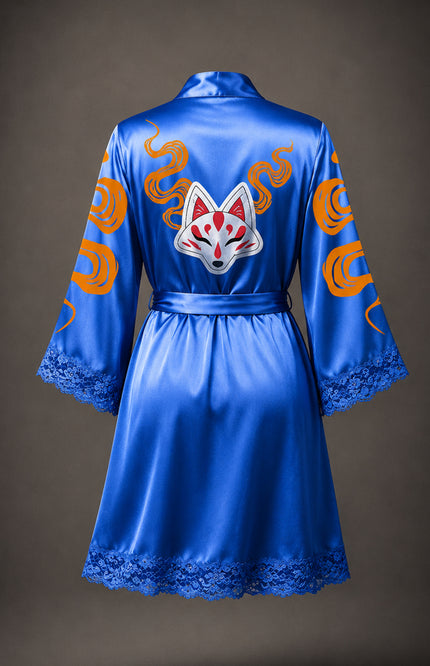 JAPANESE KIMONO ROBE - KITSUNE MASK (WOMEN)