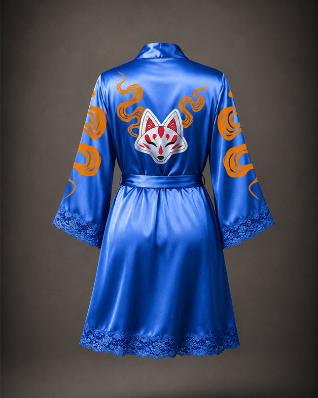 JAPANESE KIMONO ROBE - KITSUNE MASK (WOMEN)