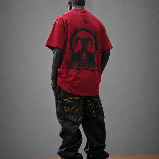 OVERSIZED GRAPHIC STREETWEAR T-SHIRT - FALLEN ANGEL