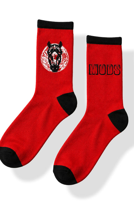 Red MODS Brand Socks