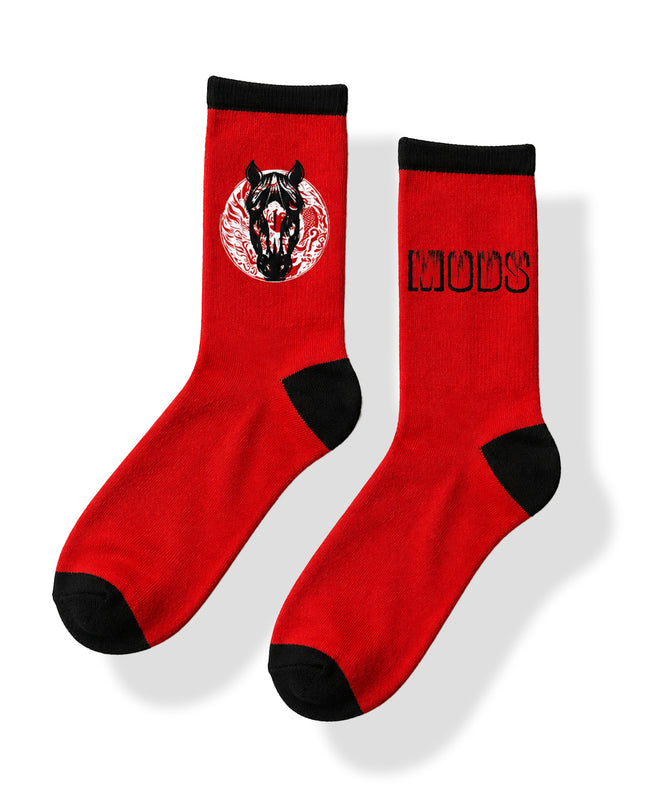 Red MODS Brand Socks