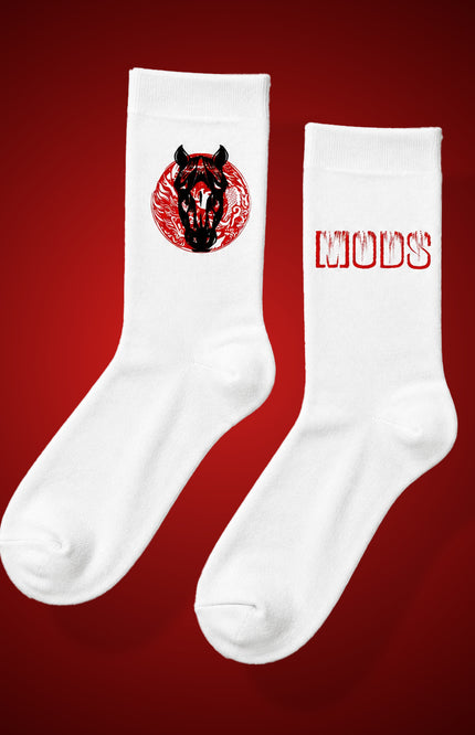 White MODS Brand Socks