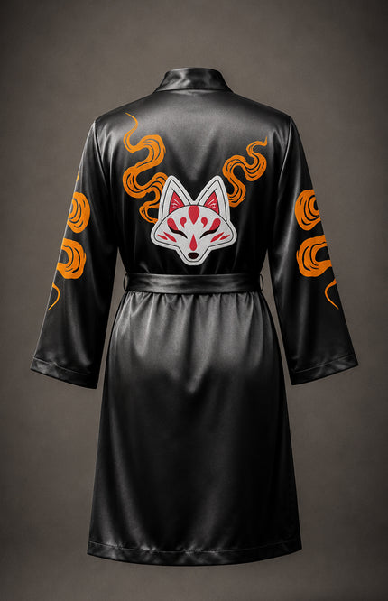 JAPANESE KIMONO ROBE - KITSUNE MASK