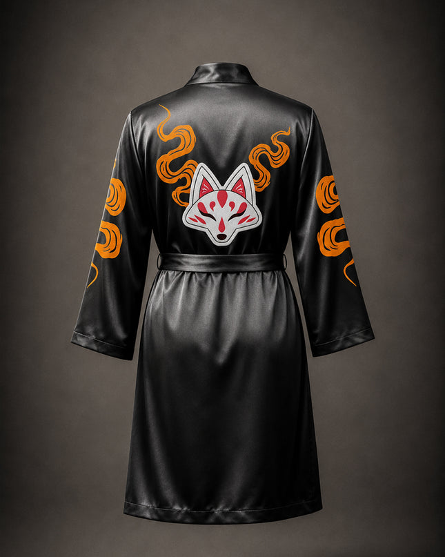 JAPANESE KIMONO ROBE - KITSUNE MASK