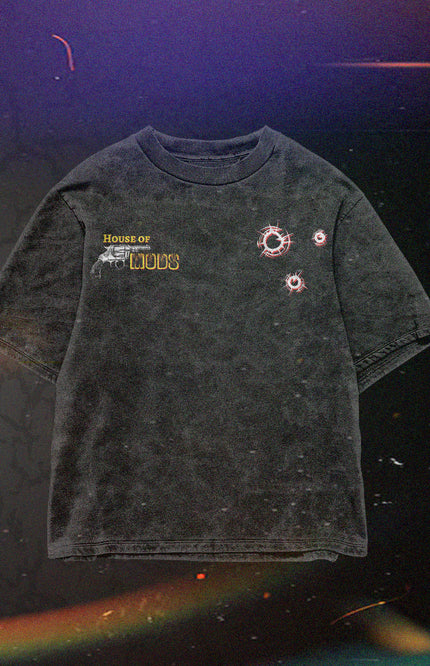 ACID WASH STREETWEAR T-SHIRT - PUMPED UP KICKS