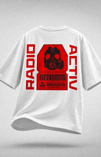 GRAPHIC PRINT STREETWEAR T-SHIRT - BIOHAZARD WHITE