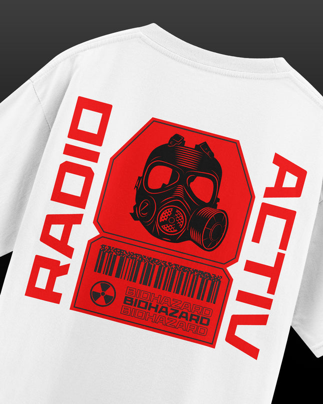 GRAPHIC PRINT STREETWEAR T-SHIRT - BIOHAZARD WHITE