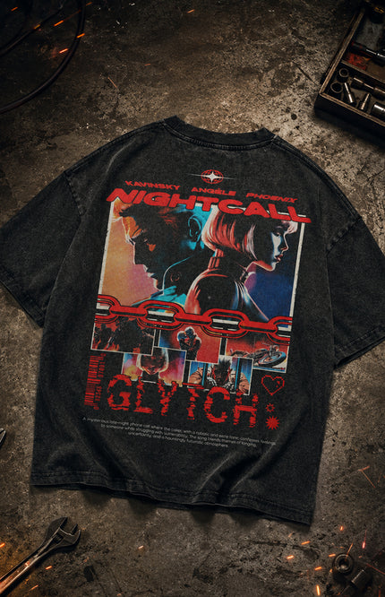 ACID WASH STREETWEAR T-SHIRT - NIGHTCALL