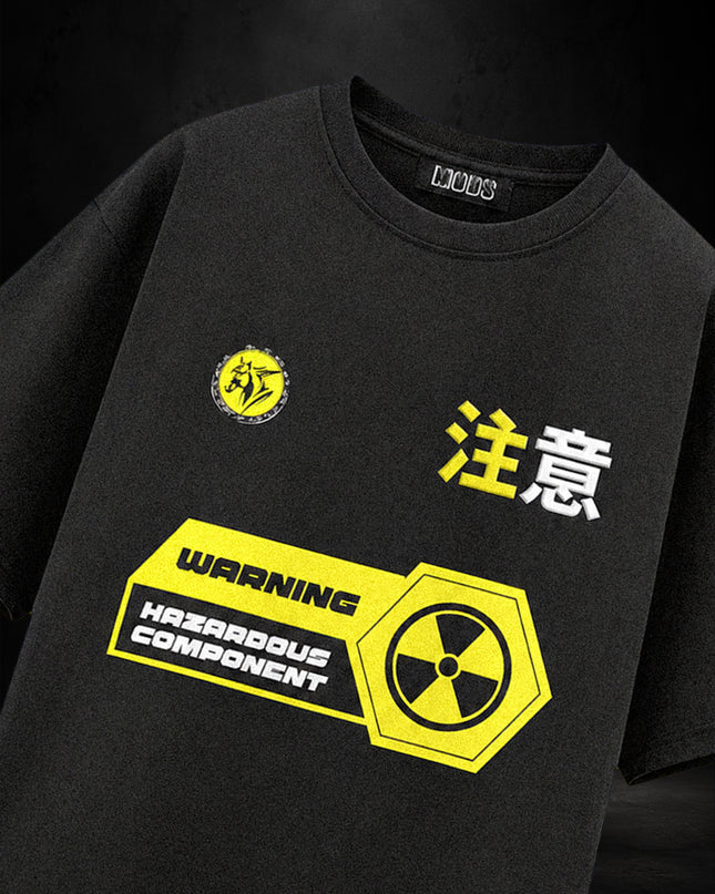 GRAPHIC PRINT STREETWEAR T-SHIRT - BIOHAZARD BLACK