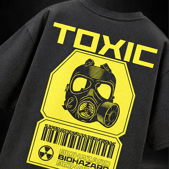 GRAPHIC PRINT STREETWEAR T-SHIRT - BIOHAZARD BLACK