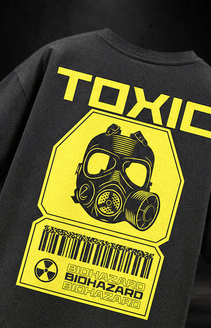 GRAPHIC PRINT STREETWEAR T-SHIRT - BIOHAZARD BLACK