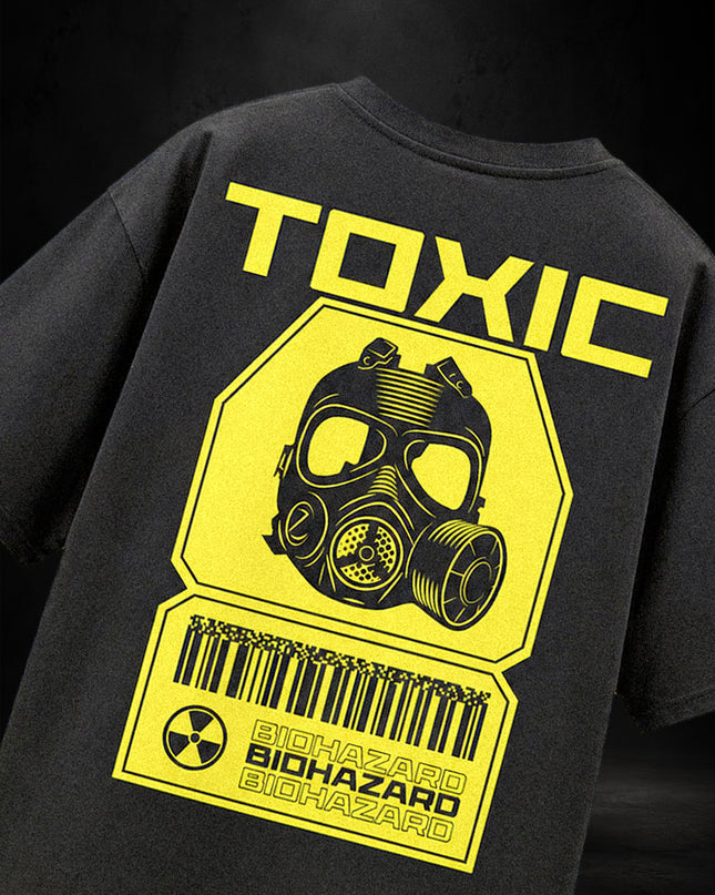 GRAPHIC PRINT STREETWEAR T-SHIRT - BIOHAZARD BLACK