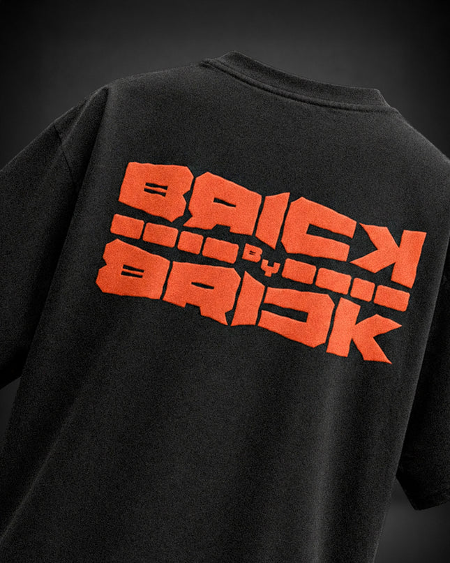 GRAPHIC PRINT STREETWEAR T-SHIRT - BRICK BY BRICK