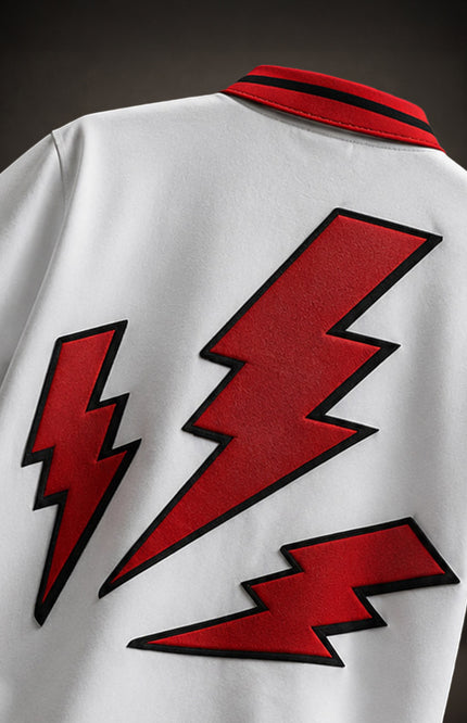 GRAPHIC PRINT STREETWEAR ZIPPER SHIRT - BOLT ENRG